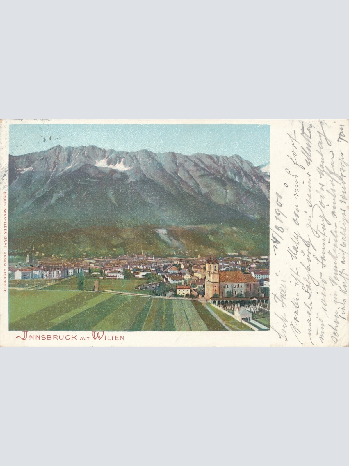 AK, Innsbruck mit Wilten, Tirol (S3357)