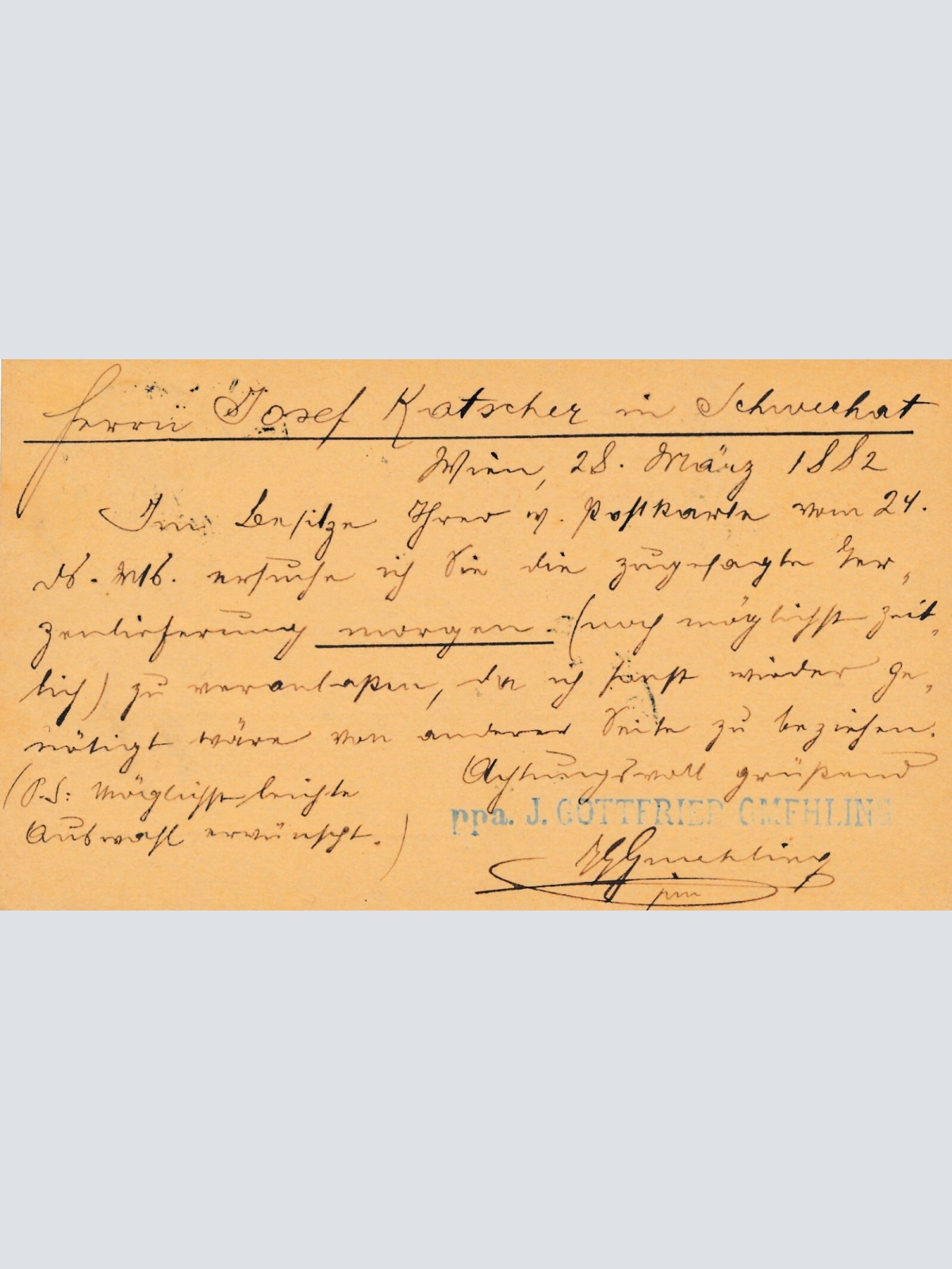 2 Kreuzer - Ganzsachen - Karte 1892 aus Wien Neubau (13556)