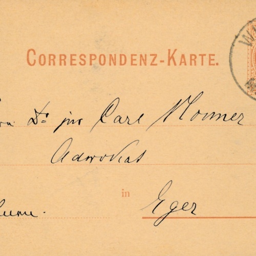 2 Kreuzer - Ganzsachen - Karte 1881 aus Wien (13557)