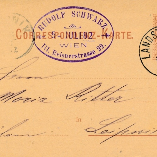 2 Kreuzer - Ganzsachen - Karte 1882 aus Wien Landstrasse (13560)