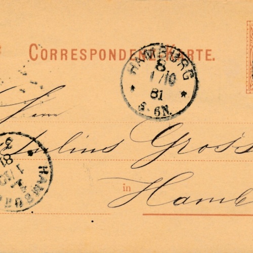 2 Kreuzer - Ganzsachen - Karte 1881 aus Mariaschein (13576)