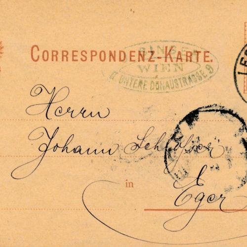 2 Kreuzer - Ganzsachen - Karte 1882 aus Wien Leopoldstadt (13562)