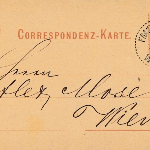 2 Kreuzer - Ganzsachen - Karte 1880 aus Wien Franz Josefsquai (13563)