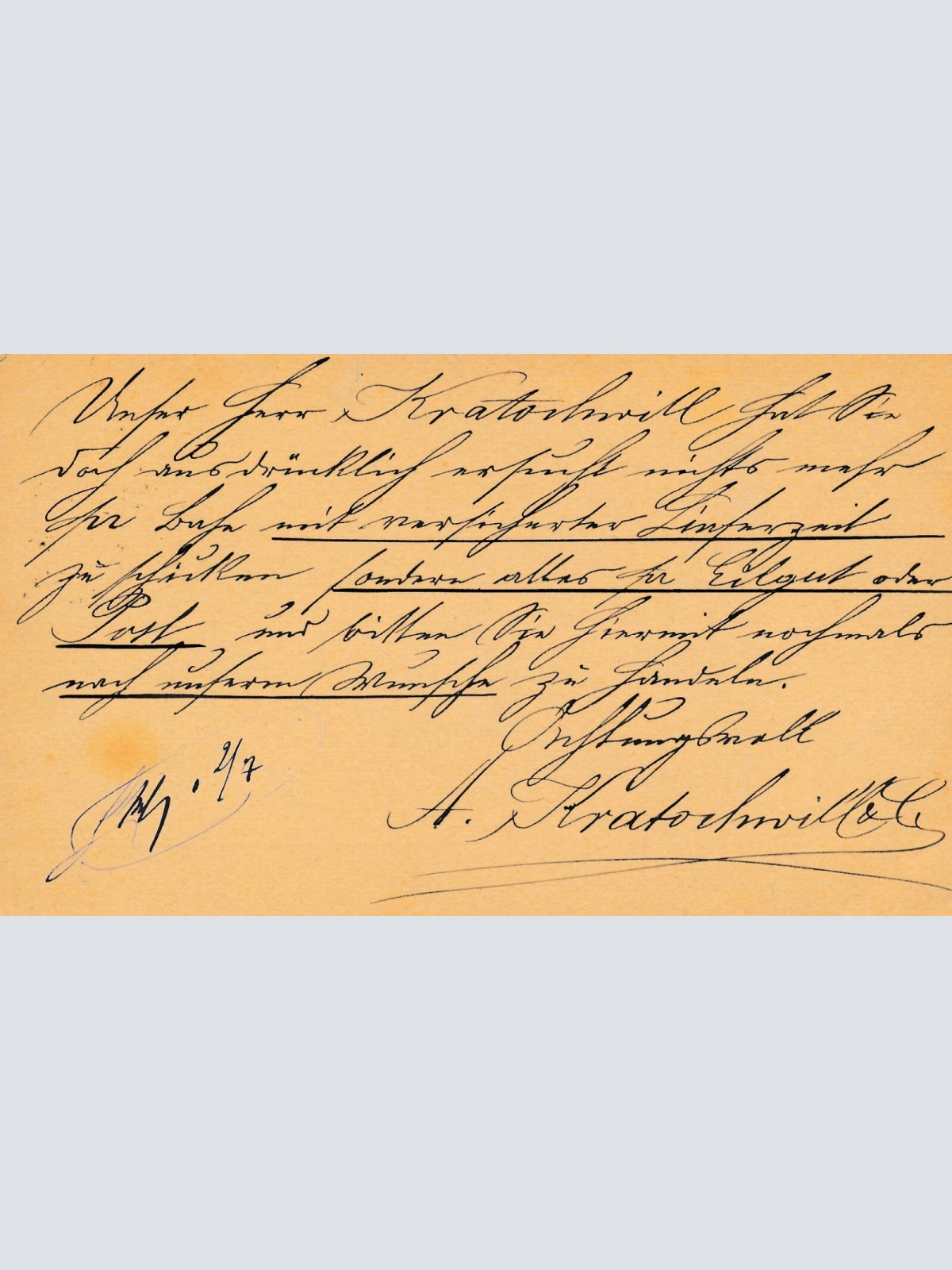 2 Kreuzer - Ganzsachen - Karte 1883 aus Wien Landskorngasse (13564)