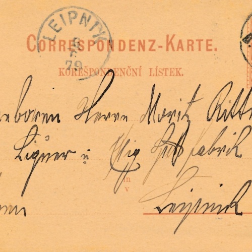 2 Kreuzer - Ganzsachen - Karte 1879 aus Perau (13567)