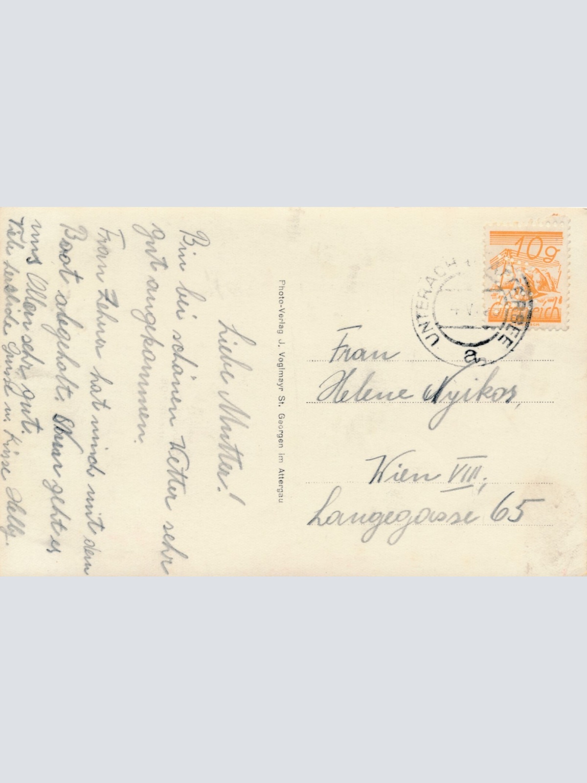 AK, Unterrach am Attersee, Oberösterreich, Ansichtskarte (S3658)