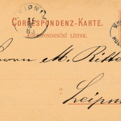 2 Kreuzer - Ganzsachen - Karte 1883 aus Holleschau (13592)