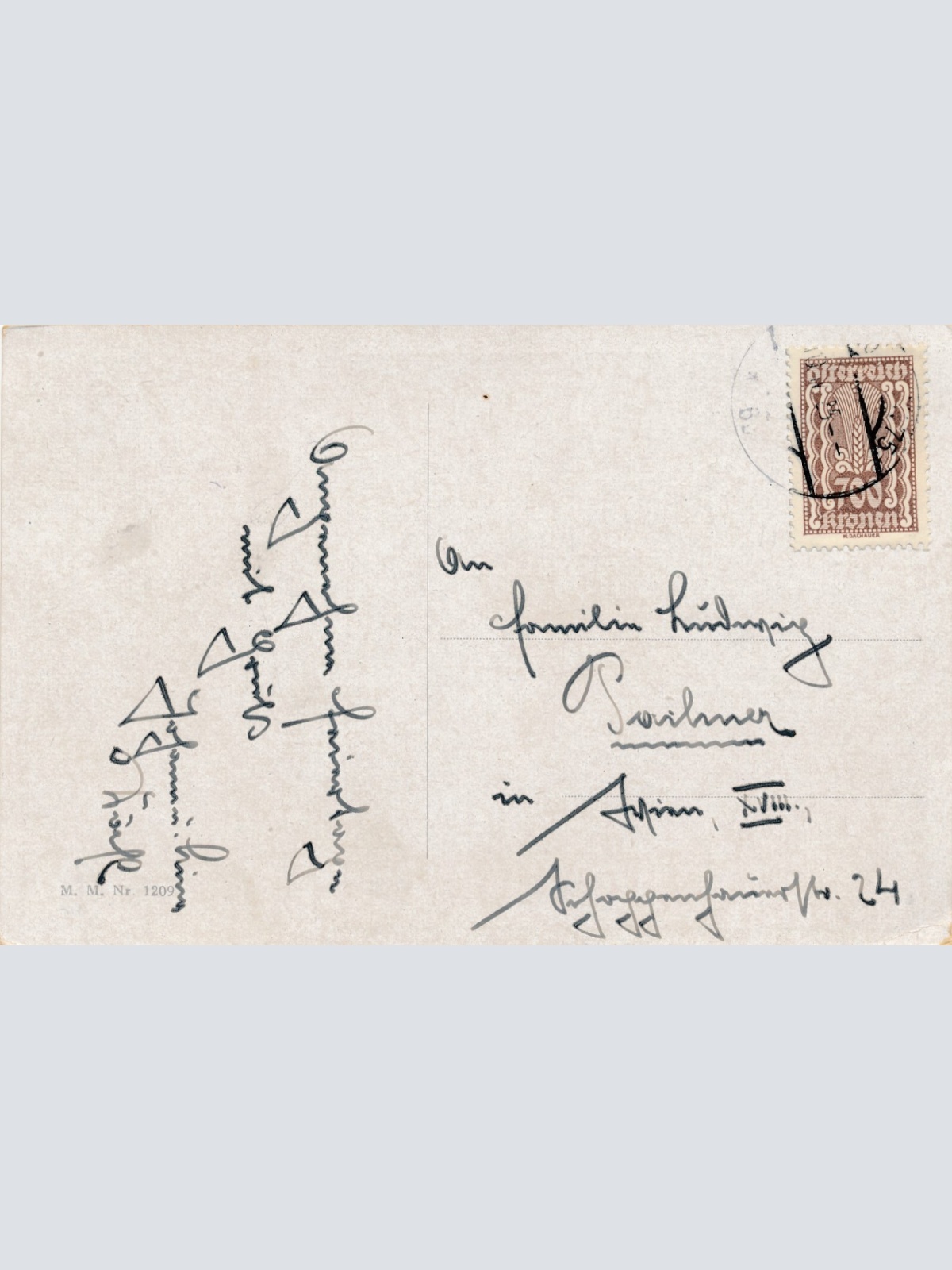 Motiv - Karte Frohe Ostern zwei Kinder Ansichtskarte (13255)