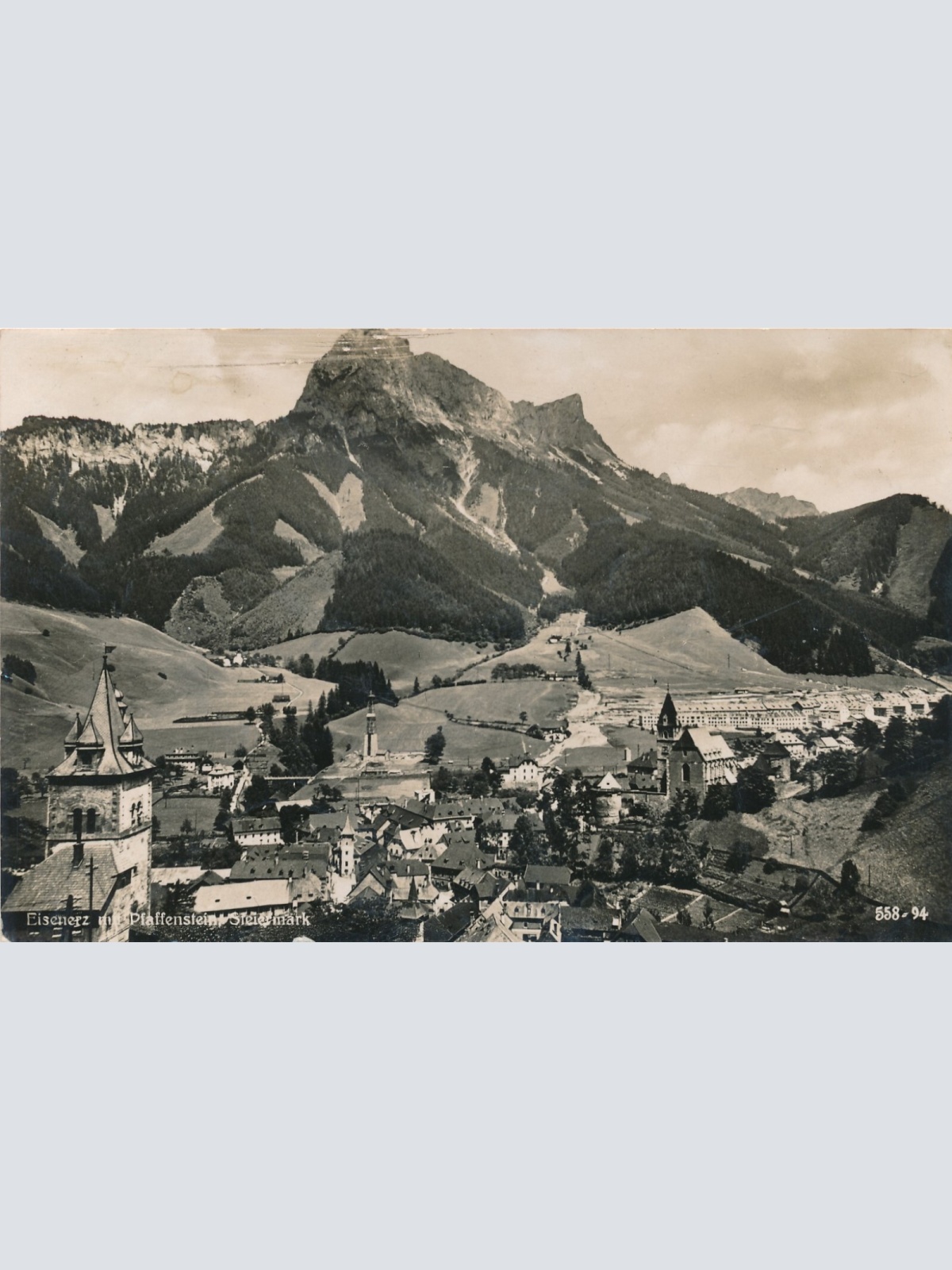 AK aus Eisenerz mit Pfaffenstein Steiermark Ansichtskarte (13737)