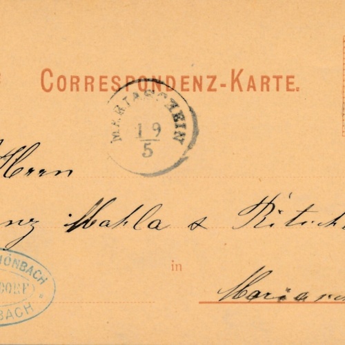 2 Kreuzer - Ganzsachen - Karte 1881 aus Eulau (13595)