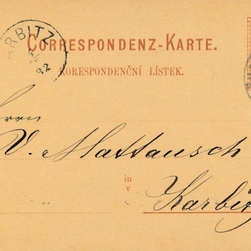 2 Kreuzer - Ganzsachen - Karte 1882 aus Böhm Kamnitz (13598)