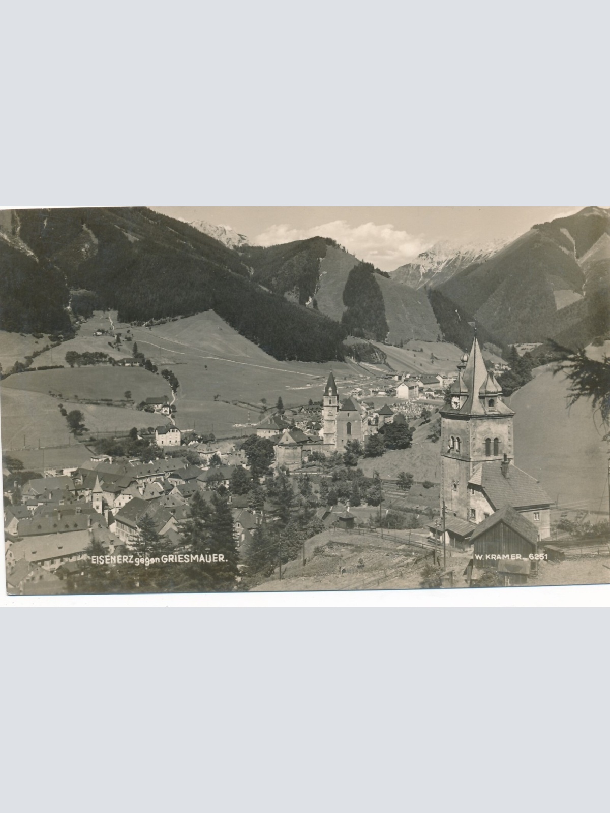 AK aus Eisenerz gegen Griesmauer Steiermark Ansichtskarte (13750)