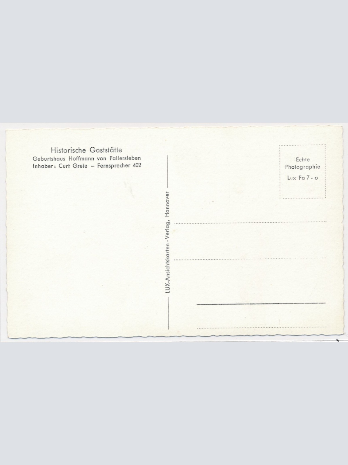 AK, Fallersleben, Niedersachsen, Ansichtskarte (S3711)