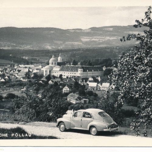 AK aus Pöllau mit Oldtimer Steiermark Ansichtskarte (13686)
