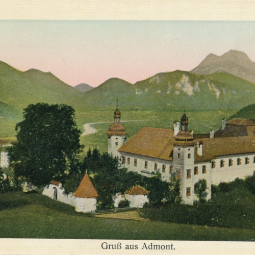 AK gruß aus Admont Steiermark Ansichtskarte (13689)