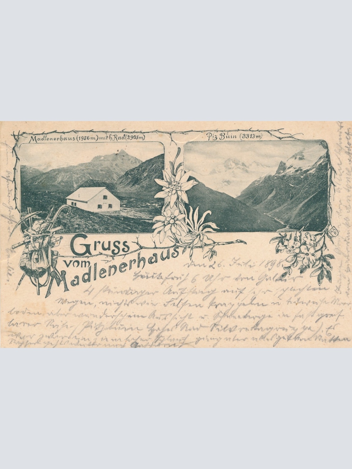 AK, Gruß vom Madlenerhaus, Vorarlberg (S3552)