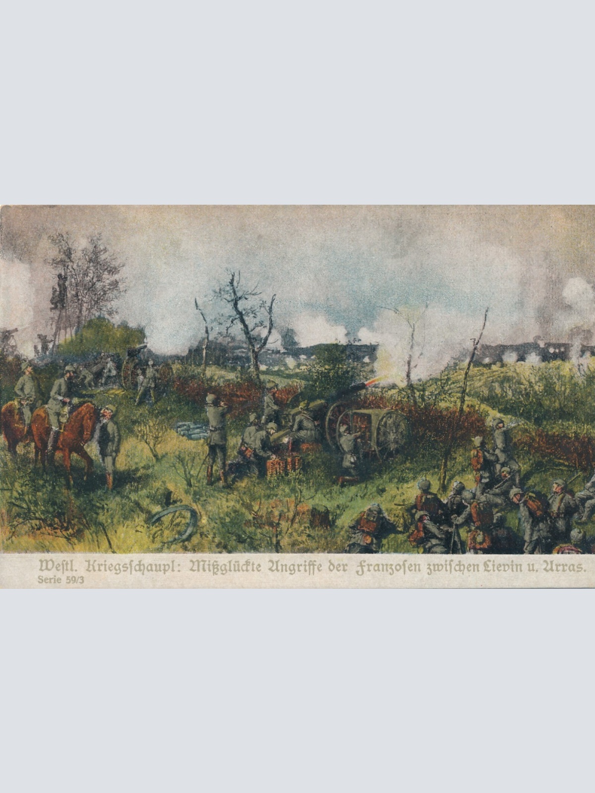 AK misglückte Angriffe der Französischen zw. Lievin Arras (13786)