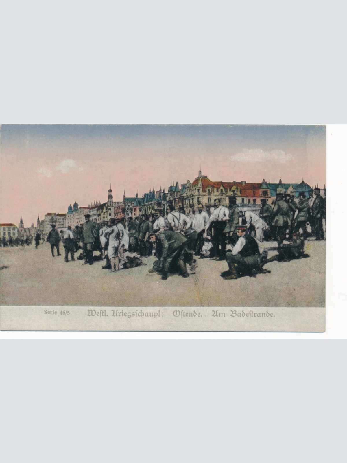 AK Ostende am Badestrande Ansichtskarte (13787)