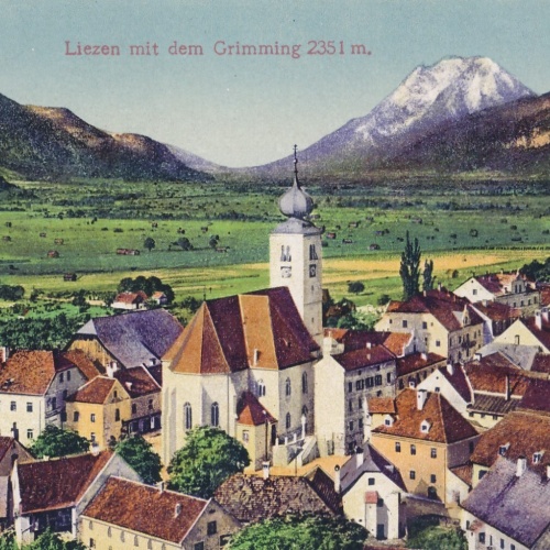 AK aus Liezen mit dem Grimming Steiermark Ansichtskarte (13810)