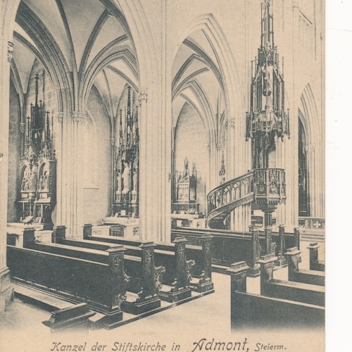AK aus Admont mit Kircheninneres Steiermark Ansichtskarte (13835)