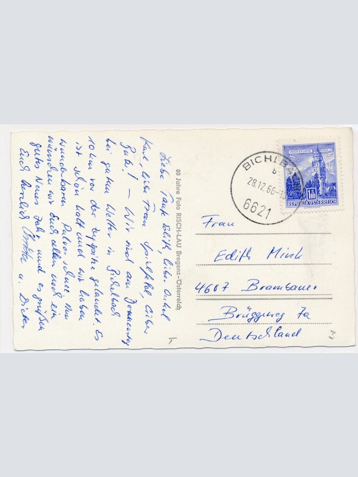 AK, Bichlbach, Tirol, Ansichtskarte (S3953)