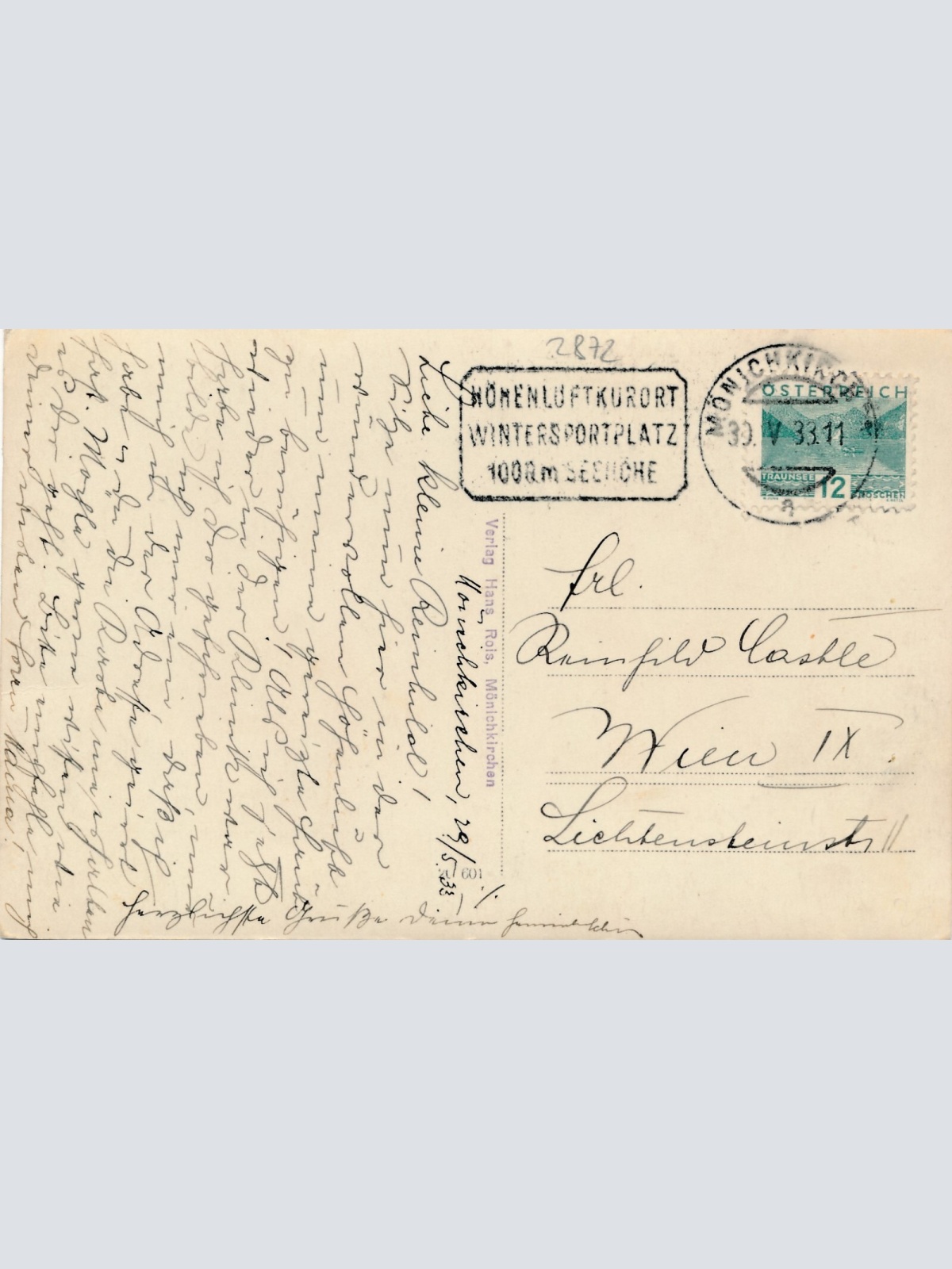 AK, Mönichkirchen, Niederösterreich, Ansichtskarte (S4083)