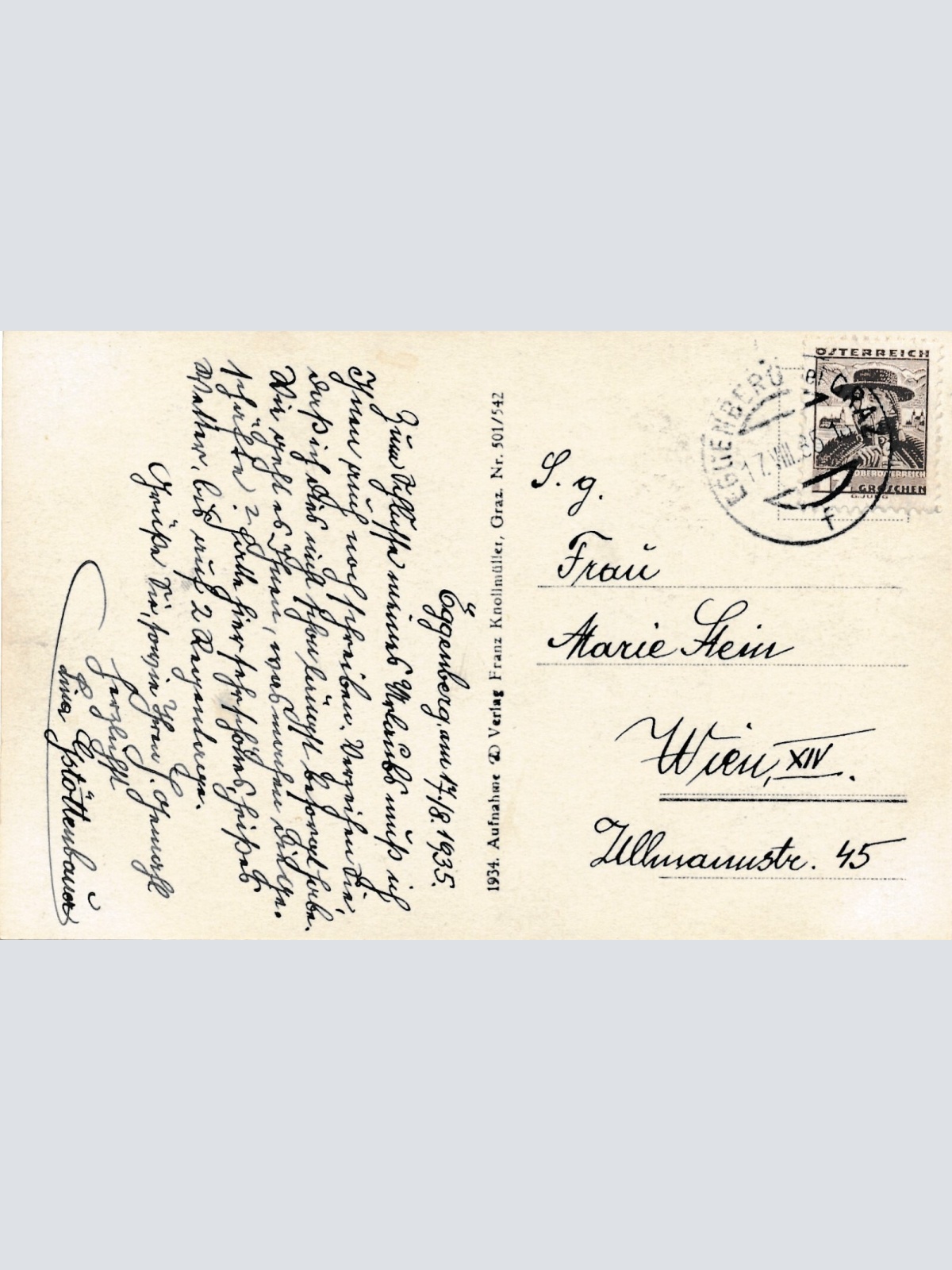 AK aus Graz Schlossbergsteig Steiermark Ansichtskarte (13861)