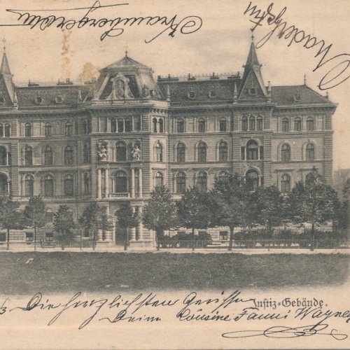 AK aus Graz Justiz Gebäude Steiermark Ansichtskarte (13862)