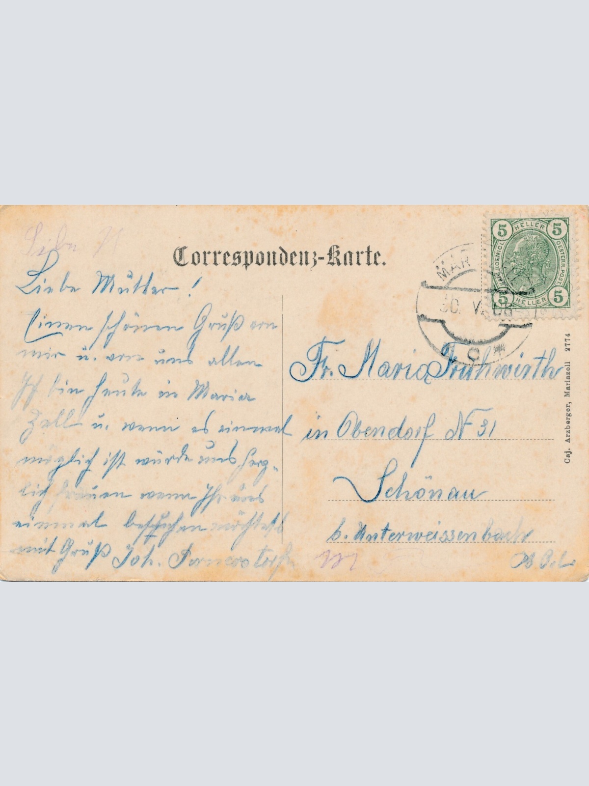 AK aus Mariazell Steiermark Ansichtskarte (13870)