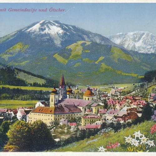 AK aus Mariazell mit Gemeindealpe Steiermark Ansichtskarte (13871)
