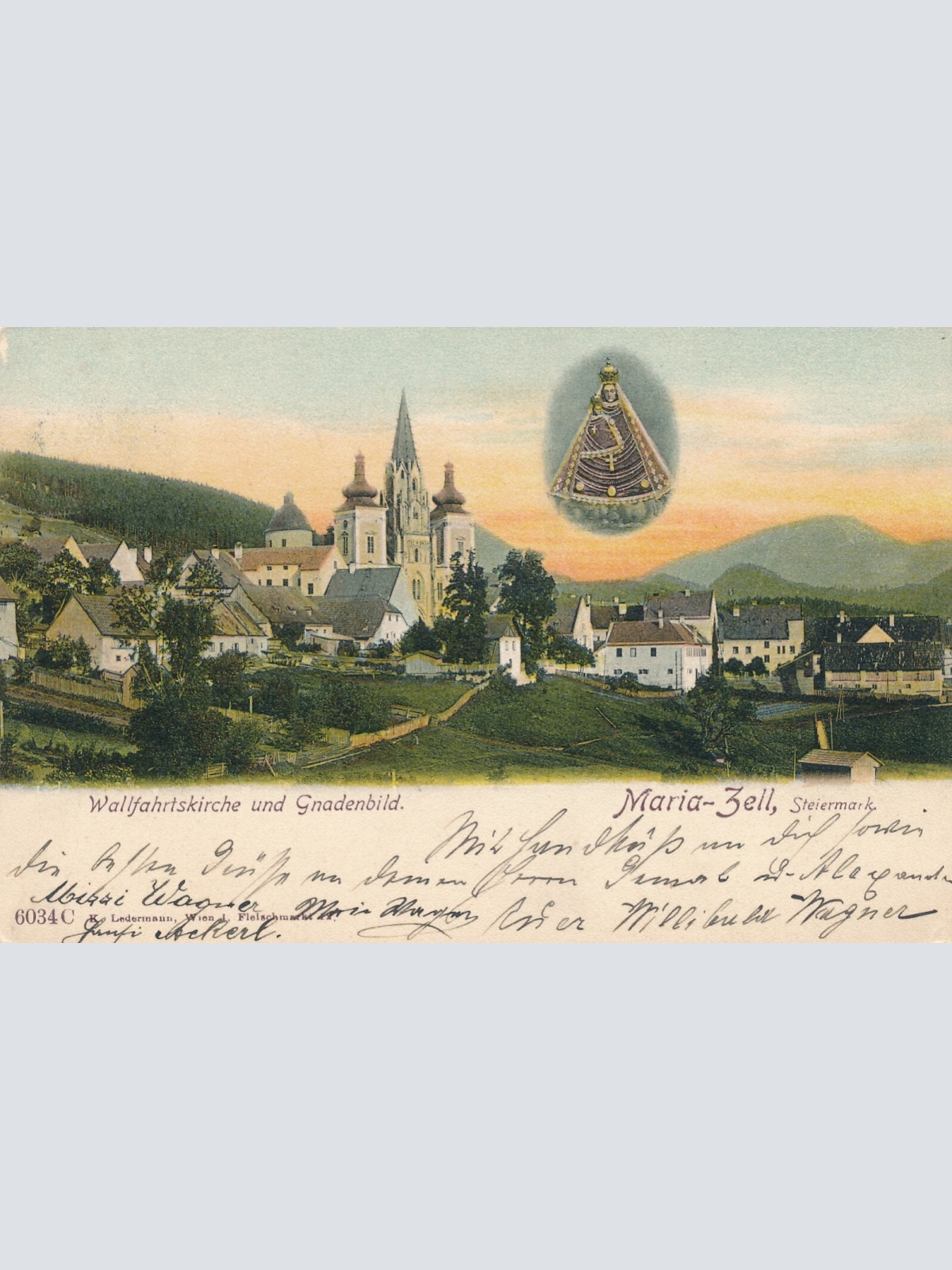 AK aus Mariazell Wallfahrtskirche und Gnadenb. Steiermark Ansichtskarte (13879)