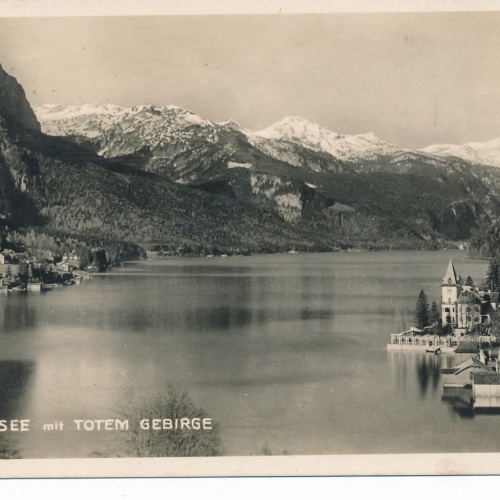 AK vom Grundlsee mit totem Gebirge Steiermark Ansichtskarte (13884)