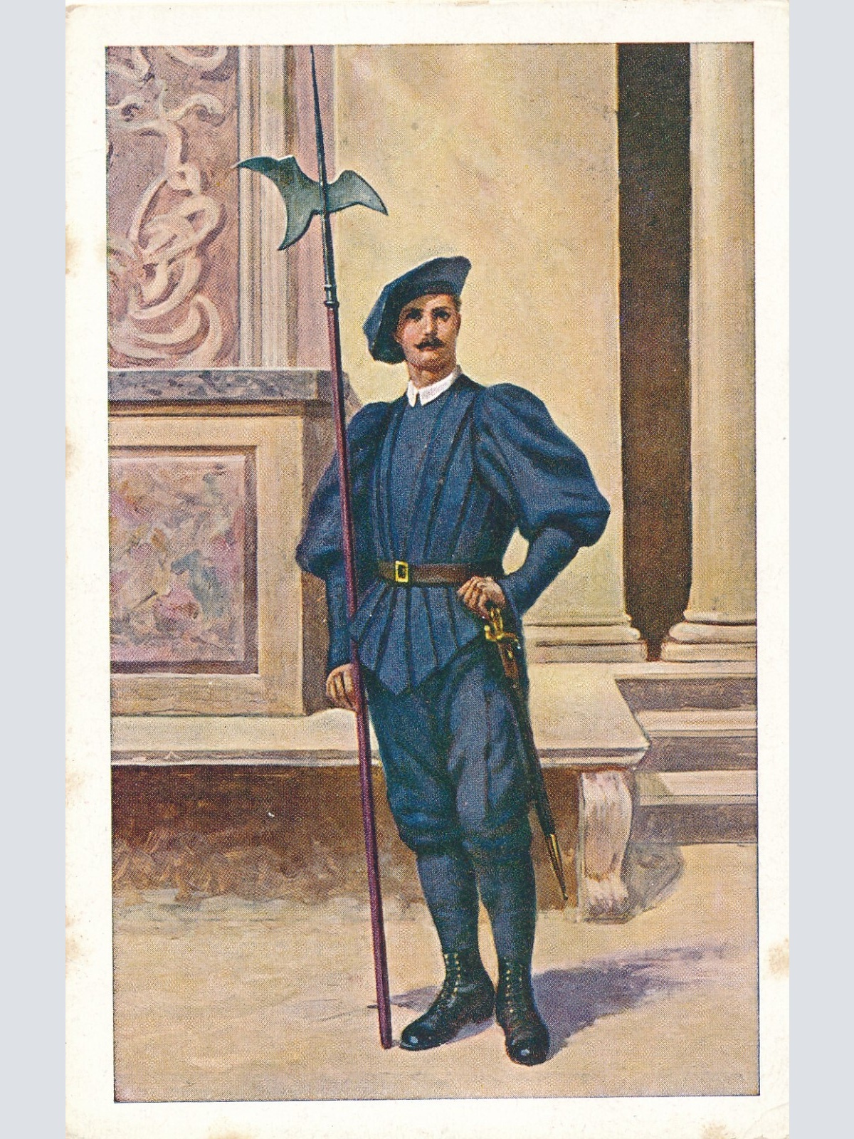 AK, Guardia Svizzera - Tenuta di quartiere, Ansichtskarte (S4141)