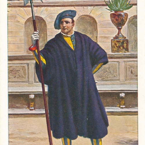 AK, Guardia Svizzera in tenuta giornaliera, Ansichtskarte (S4144)