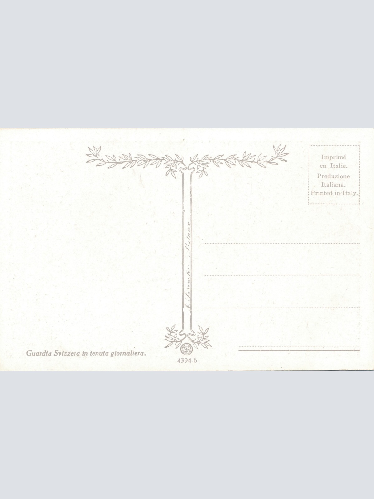 AK, Guardia Svizzera in tenuta giornaliera, Ansichtskarte (S4144)