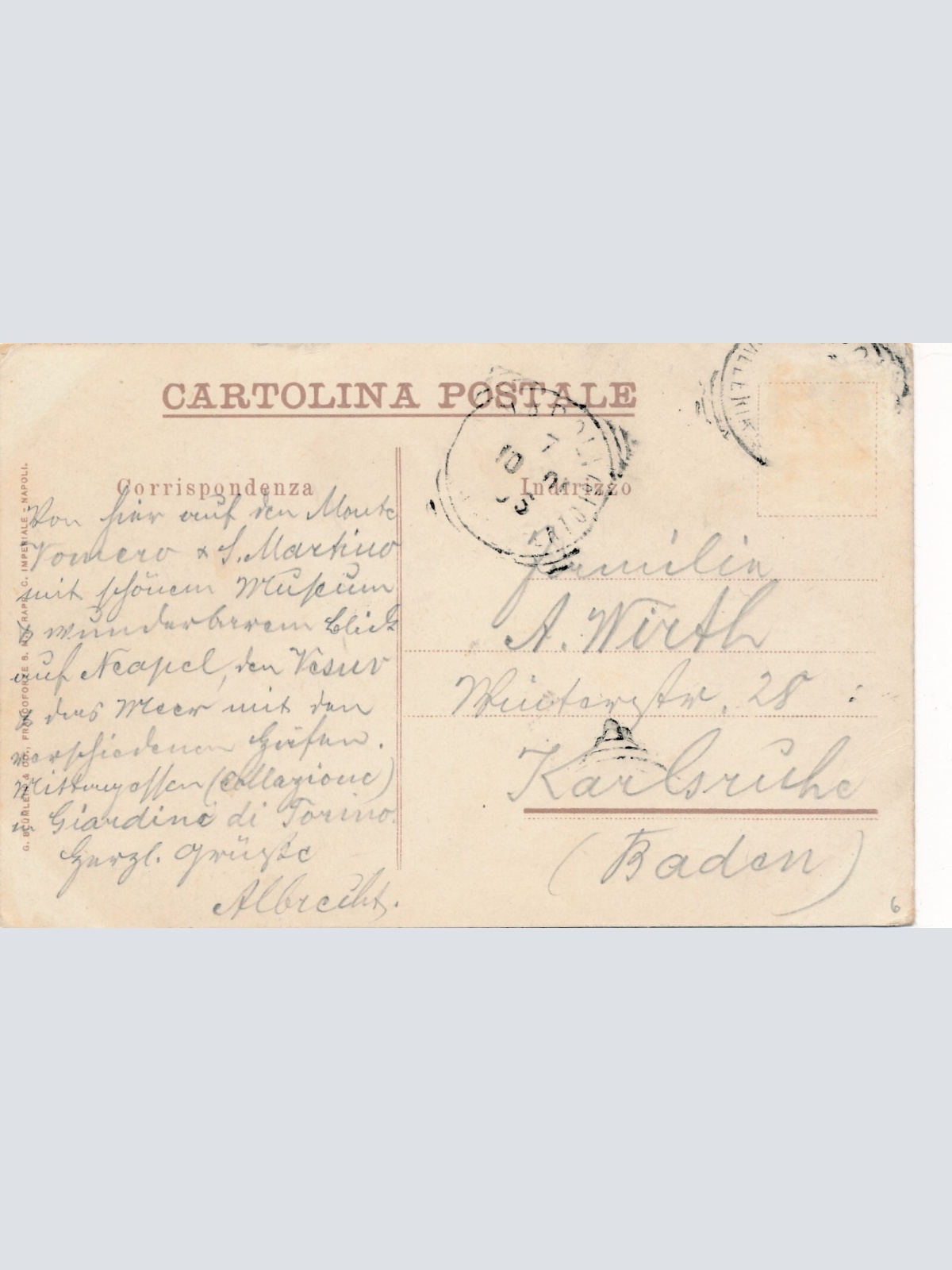 AK, Napoli, Panorama della Citta visto da S. Mar, Italien, Ansichtskarte (S4155)