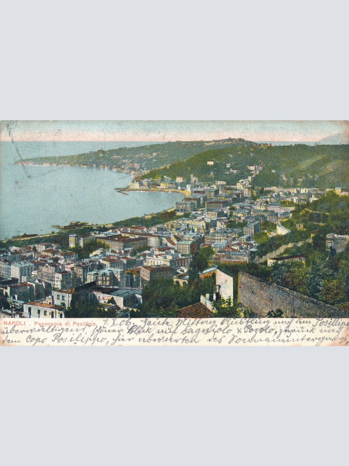 AK, Napoli, Panorama di Posillipo, Italien, Ansichtskarte (S4161)