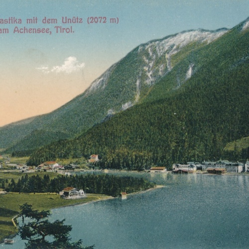 AK, Achensee, Hotel Scholastika, Tirol,  Ansichtskarte (S4175)