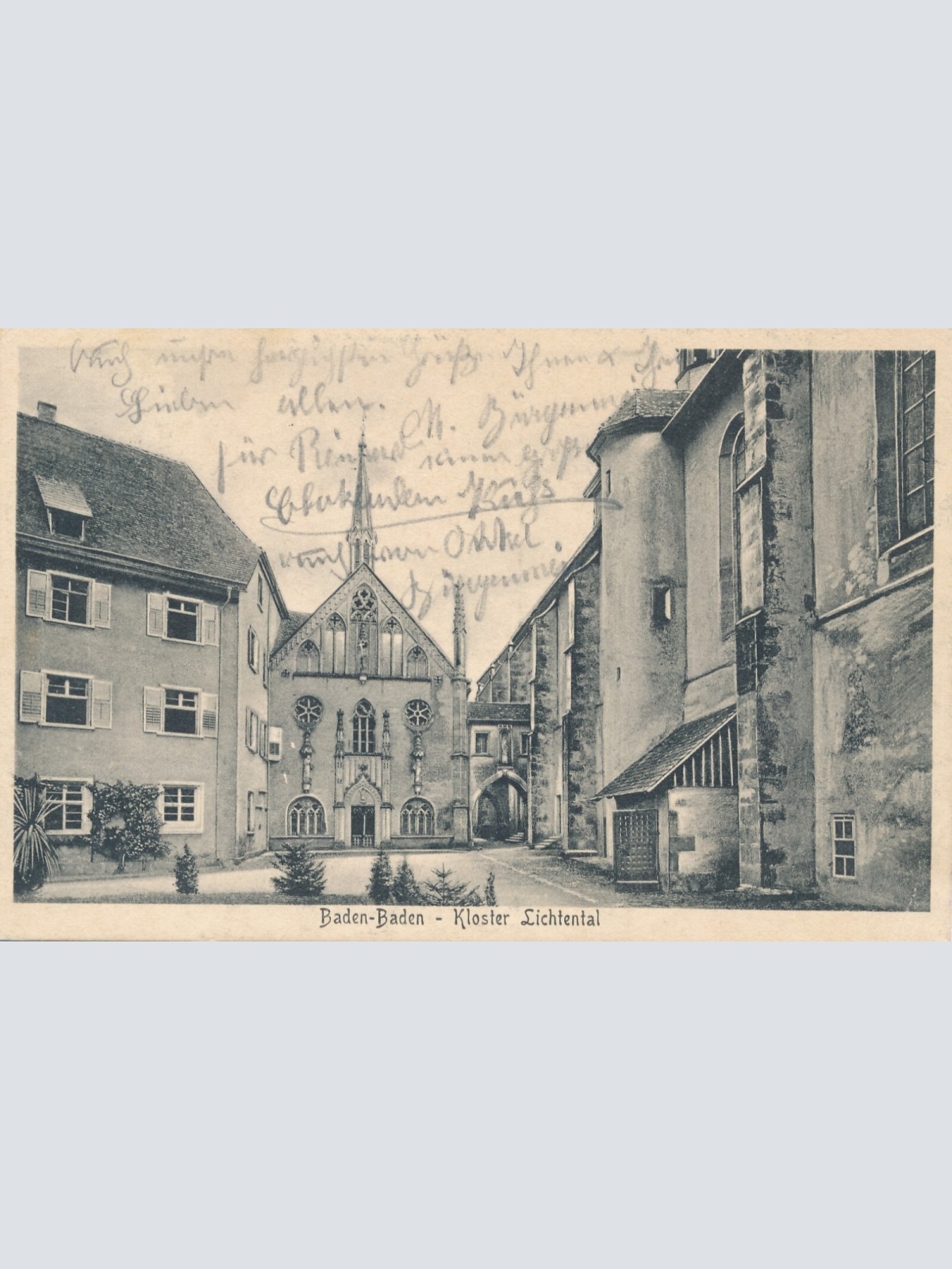 AK, Baden-Baden, Baden-Württemberg, Kloster Lichtental, Ansichtskarte (S4292)