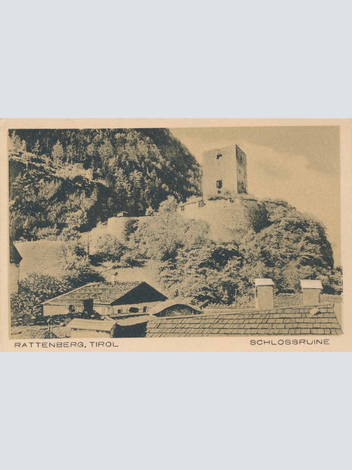 AK, Rattenberg, Schlossruine, Tirol, Ansichtskarte (S4317)