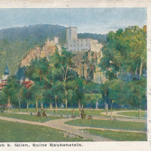 AK, Baden, Ruine Rauhenstein, Niederösterreich, Ansichtskarte (S4351)