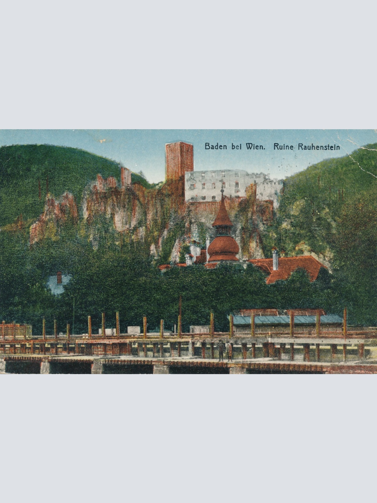 AK, Baden bei Wien, Ruine Rauhenstein, Niederösterreich, Ansichtskarte (S4398)