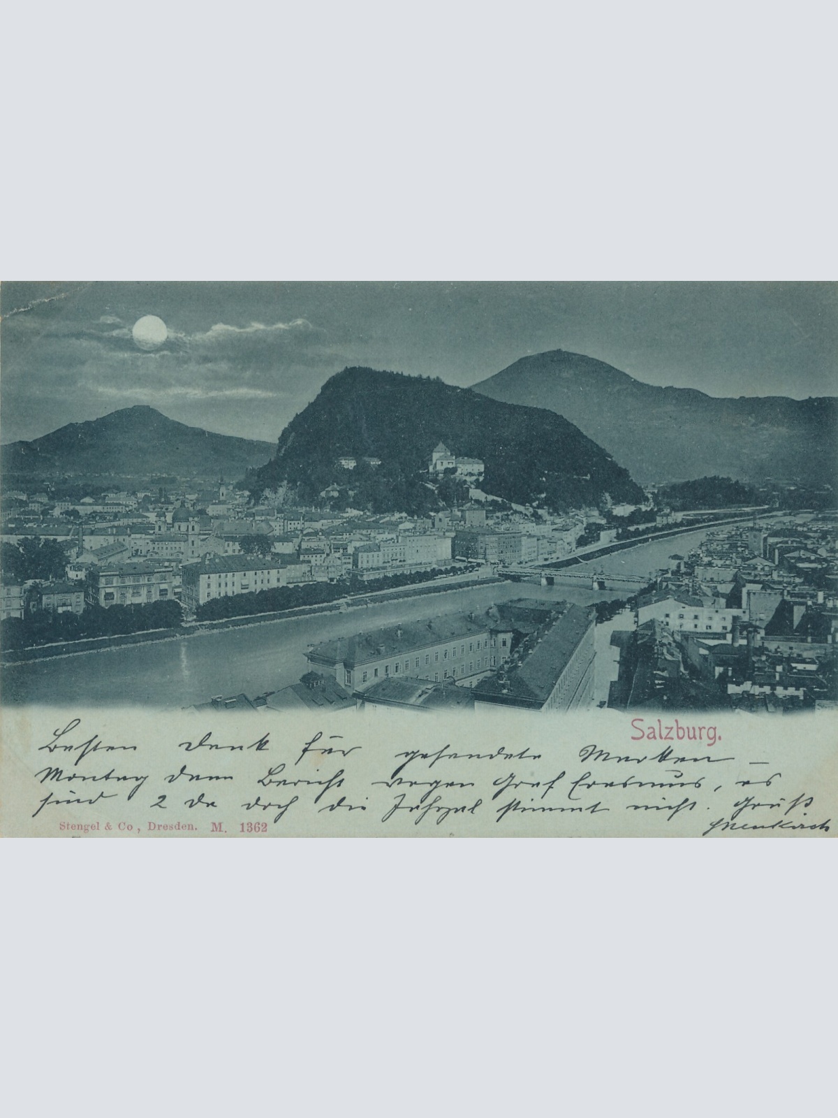 AK, Salzburg, Mondschein-Karte, Ansichtskarte (S4451)