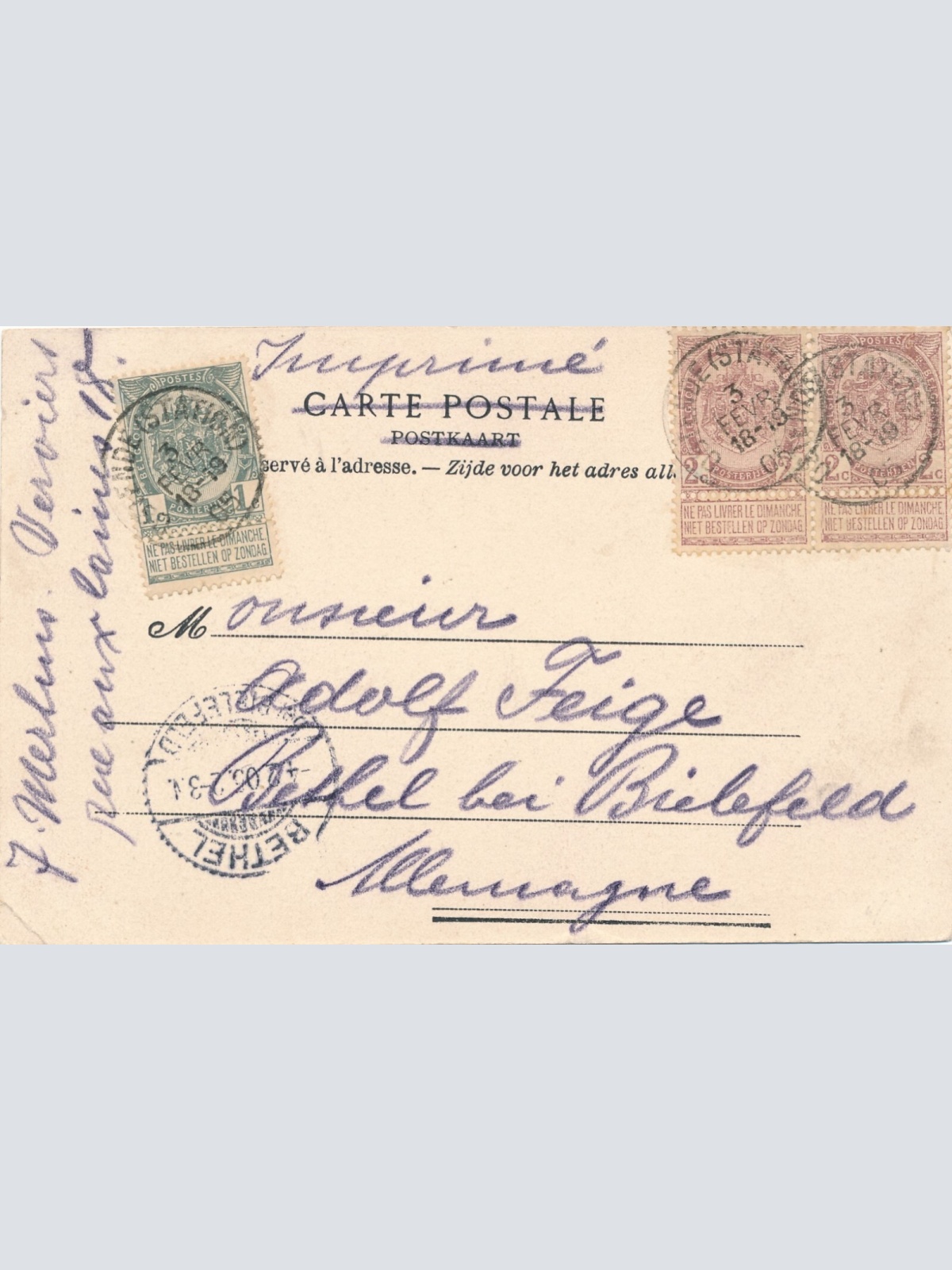 AK, Ostende, Belgien, Ansichtskarte (S4455)