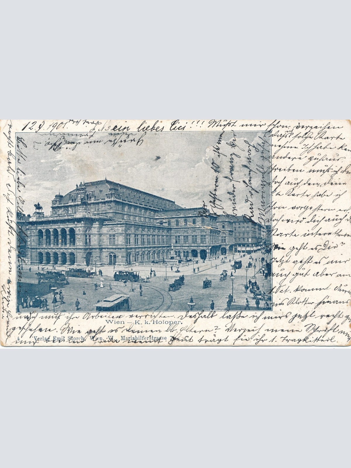 AK, Wien, K. k. Hofoper, Ansichtskarte (S4468)