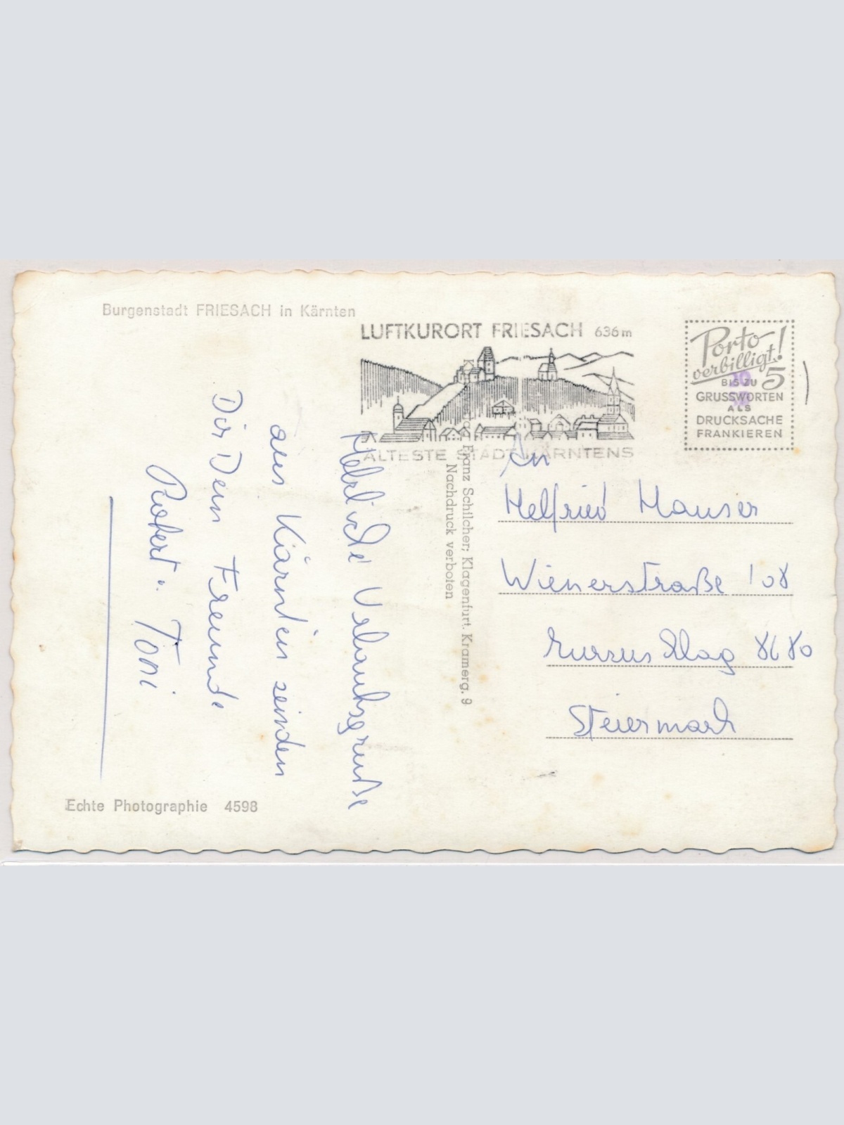 AK, Burgenstadt Friesach, Kärnten, Ansichtskarte (S4504)