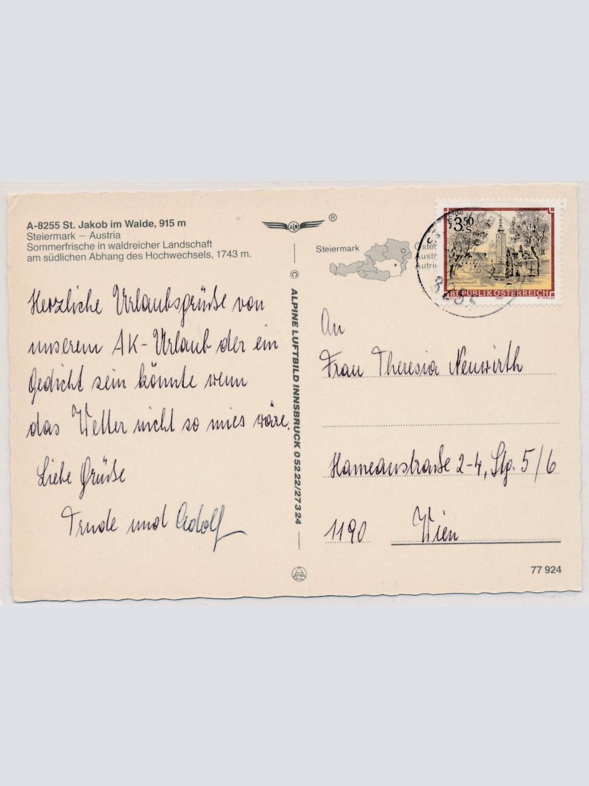 AK, St. Jakob im Walde, Steiermark, Ansichtskarte (S4530)