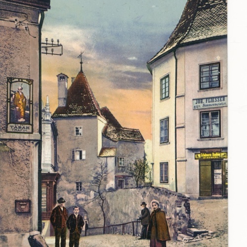 AK aus Frohnleiten mit Tabak Trafik Steiermark Ansichtskarte (13853)