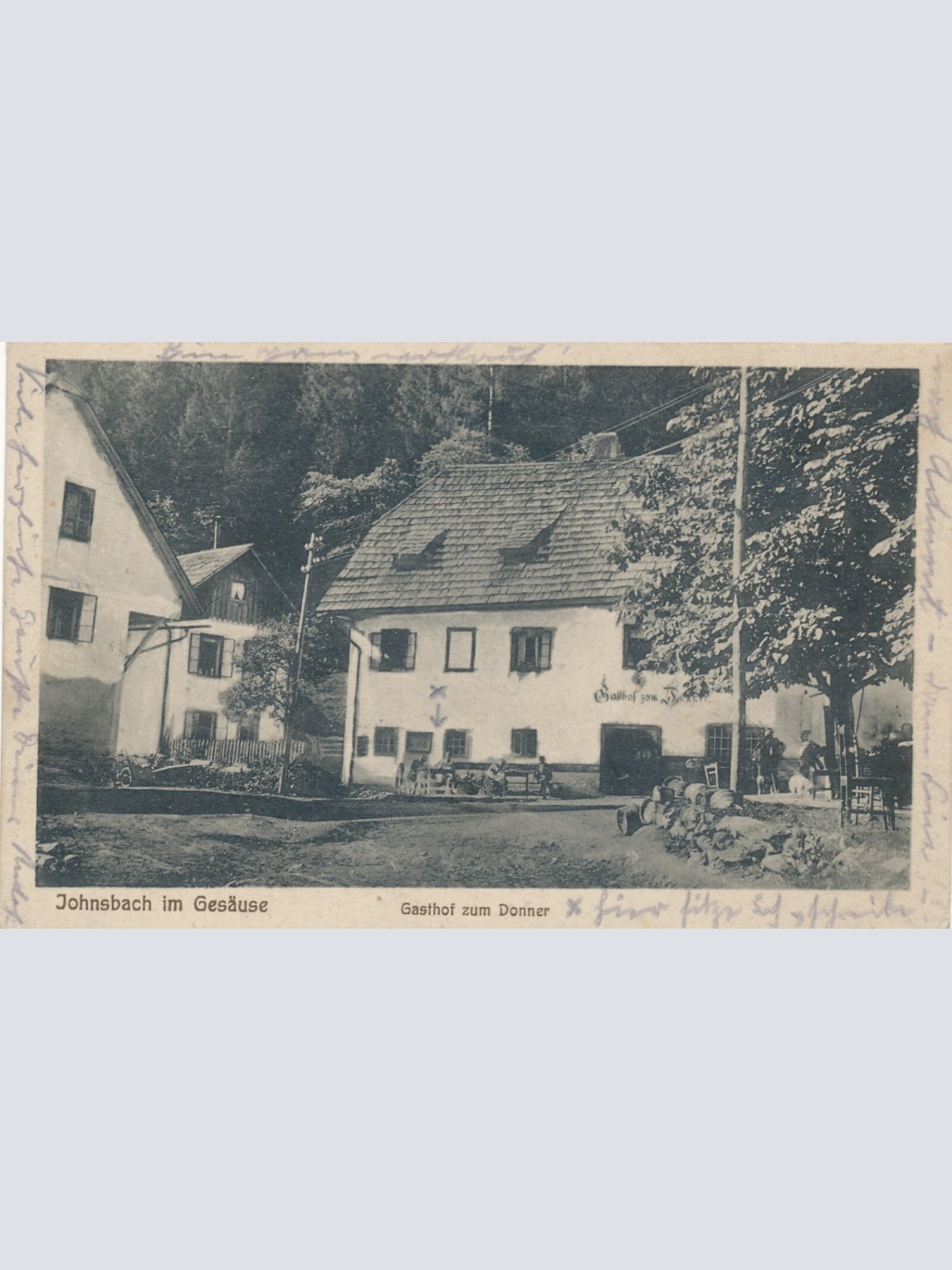 AK aus Johnsbach im Gesäuse mit Gasthof zum Donner Ansichtskarte (13757)