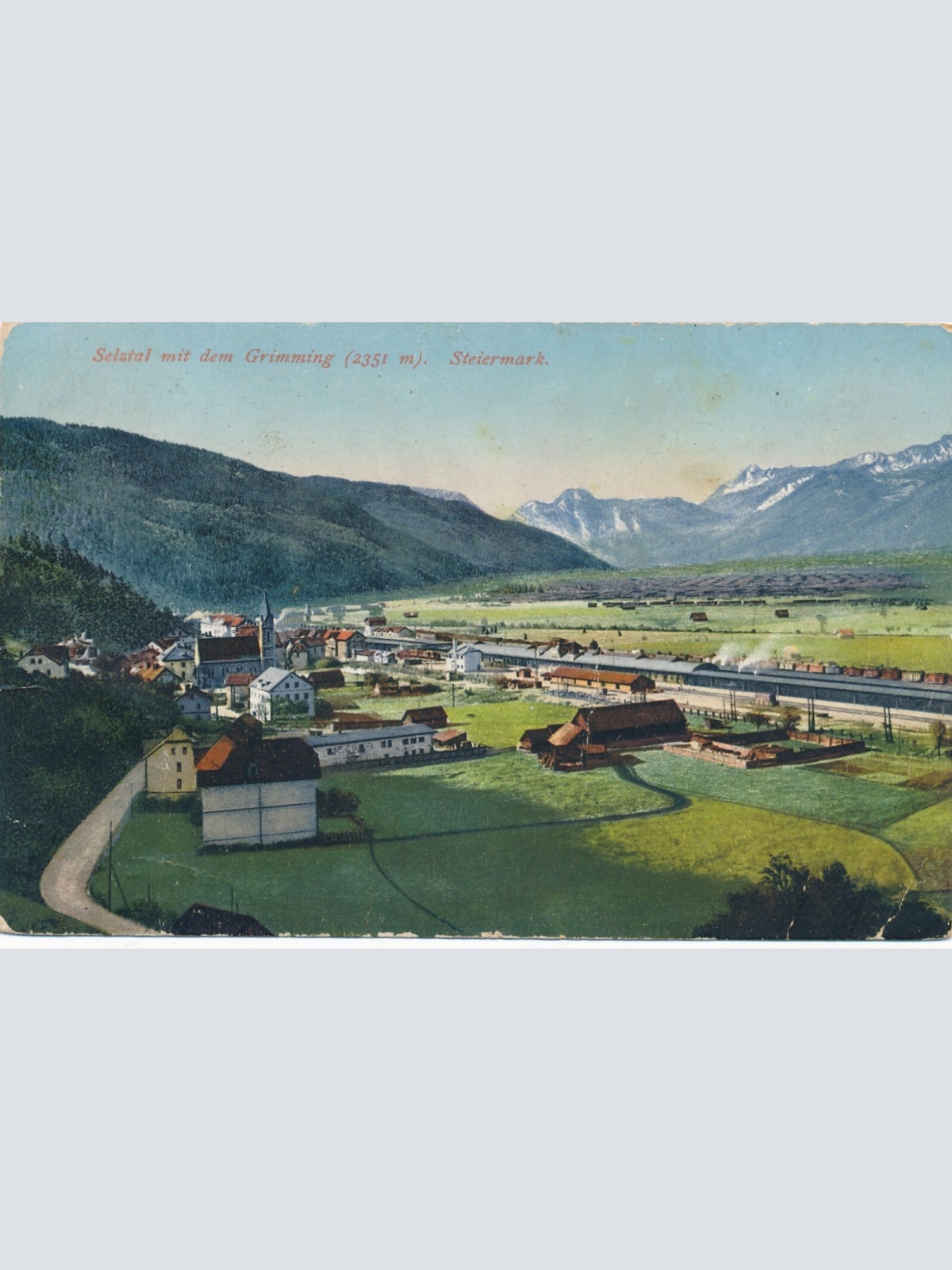 AK aus Selztal mit dem Grimming Steiermark Ansichtskarte (14111)